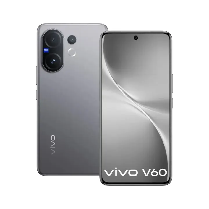 Vivo V60 512GB ROM +12GB RAM 6.7" 120Hz AMOLED Display 50MP Camera 6500mAh Battery 90W Fast Charging Dual SIM IP 65 Water & Dust Resistance Android 15 On-Screen Fingerprint AI Smartphone