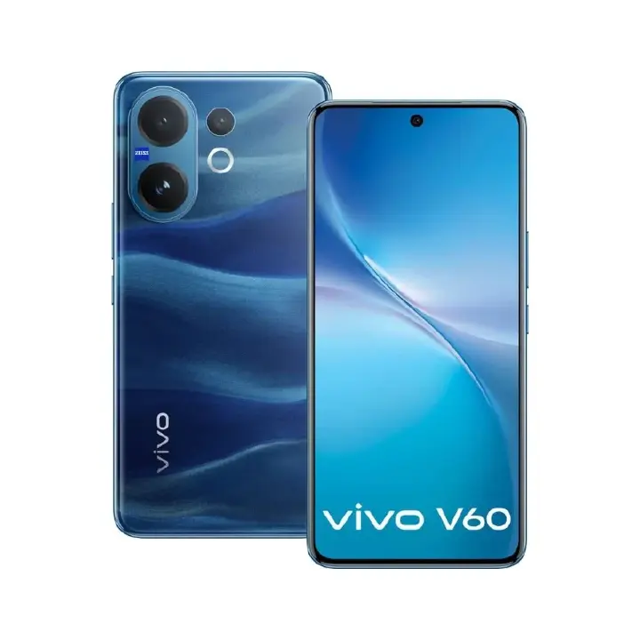 Vivo V60 512GB ROM +12GB RAM 6.7" 120Hz AMOLED Display 50MP Camera 6500mAh Battery 90W Fast Charging Dual SIM IP 65 Water & Dust Resistance Android 15 On-Screen Fingerprint AI Smartphone