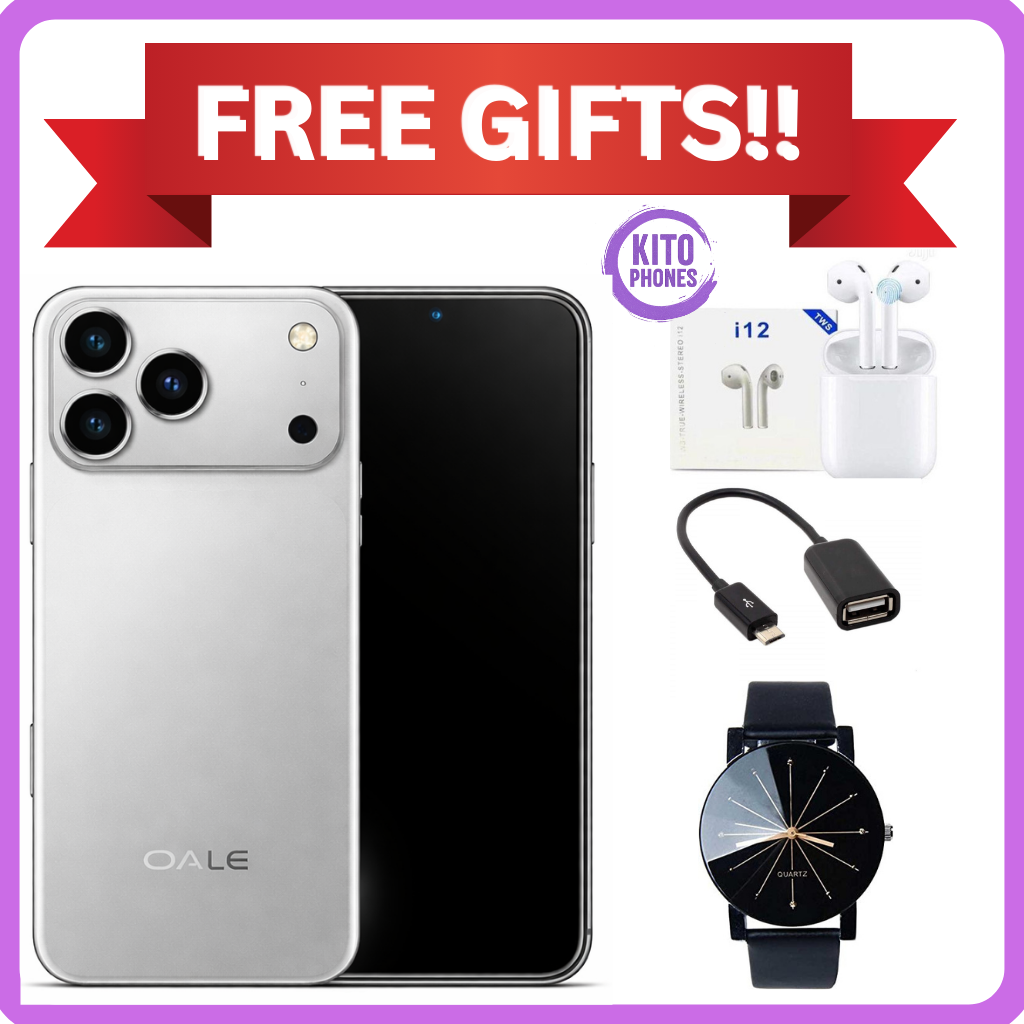 Oale 17 Pro Max 4G - 6.85" 128GB ROM 8GB(4+4GB) RAM 20MP REAR CAMERA + 13MP SELFIE 5750mAh BATTERY CAPACITY 4G-Network DUAL SIM ANDROID SMARTPHONE+ FREE GIFTS (EARPODS+WATCH+OTG CABLE)
Oale 17 Pro Max