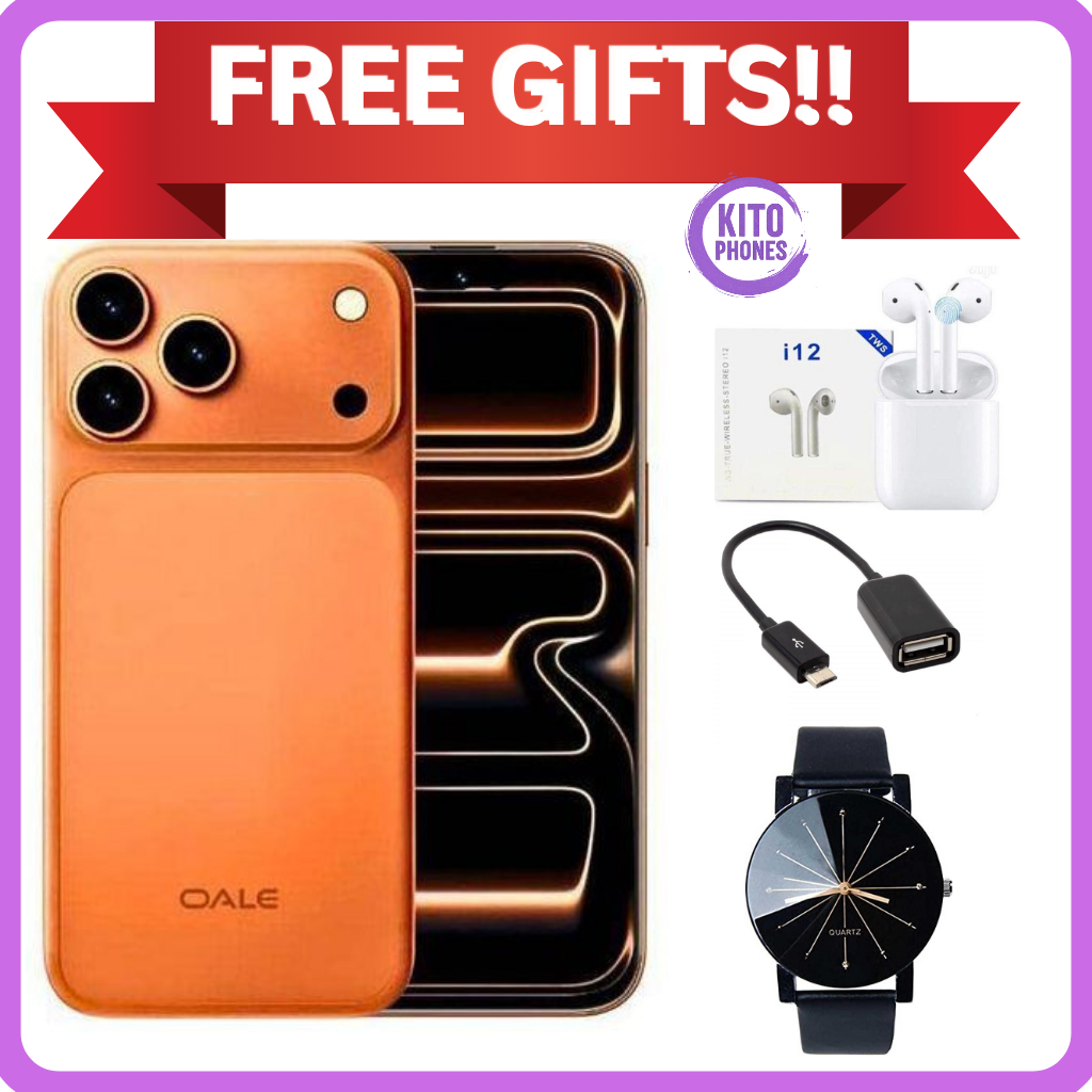 Oale 17 Pro Max 4G - 6.85" 128GB ROM 8GB(4+4GB) RAM 20MP REAR CAMERA + 13MP SELFIE 5750mAh BATTERY CAPACITY 4G-Network DUAL SIM ANDROID SMARTPHONE+ FREE GIFTS (EARPODS+WATCH+OTG CABLE)
Oale 17 Pro Max