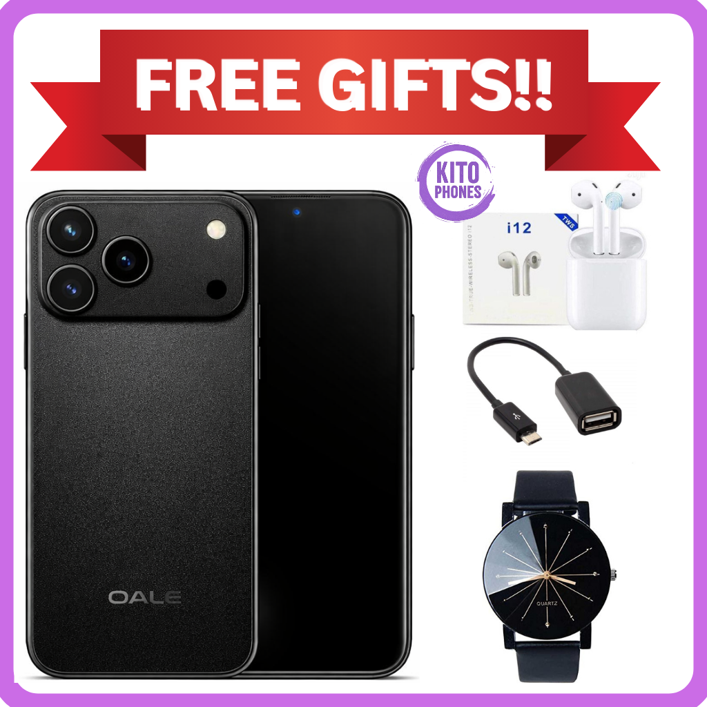 Oale 17 Pro Max 4G - 6.85" 128GB ROM 8GB(4+4GB) RAM 20MP REAR CAMERA + 13MP SELFIE 5750mAh BATTERY CAPACITY 4G-Network DUAL SIM ANDROID SMARTPHONE+ FREE GIFTS (EARPODS+WATCH+OTG CABLE)
Oale 17 Pro Max