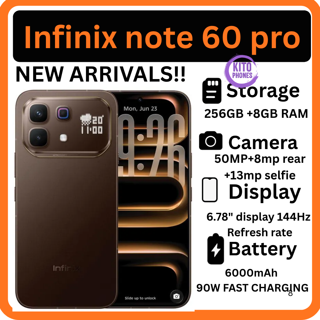 [New Launch] Infinix Note 60 Pro 256GB+16GB (8+8)GB RAM 6.78" 144Hz Screen Dual SIM Slim 5G Phone 50MP Camera 6000mAh Battery 90W charging Android 15 Snapdragon 7s Gen 4 Smart AI PHONES