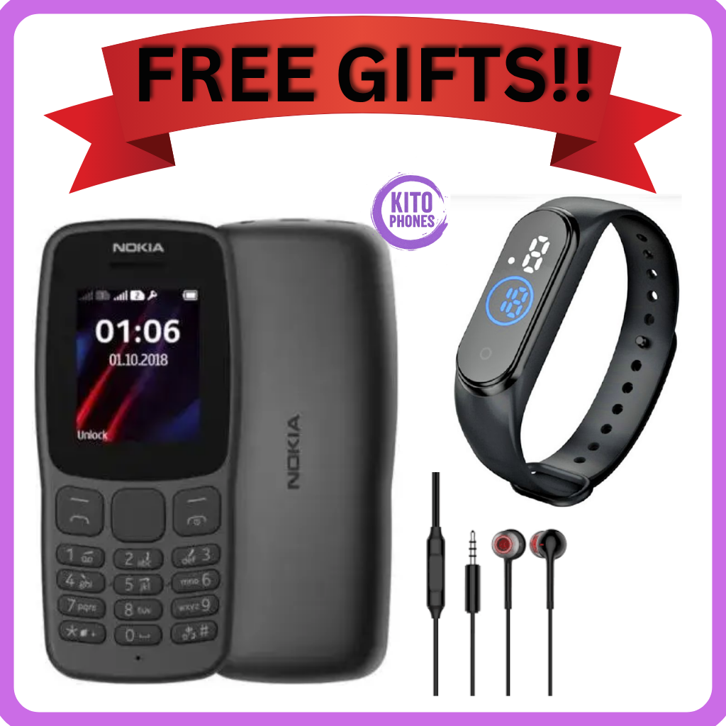 BRAND NEW Nokia 106 4G!!! Mobile Phones, 1.8" Dual SIM Cards Cell Phone 800 MAh Removable Battery Cheap Durable Classic For Basic Communication with FM Radio and Micro USB FEATURE PHONE +FREE