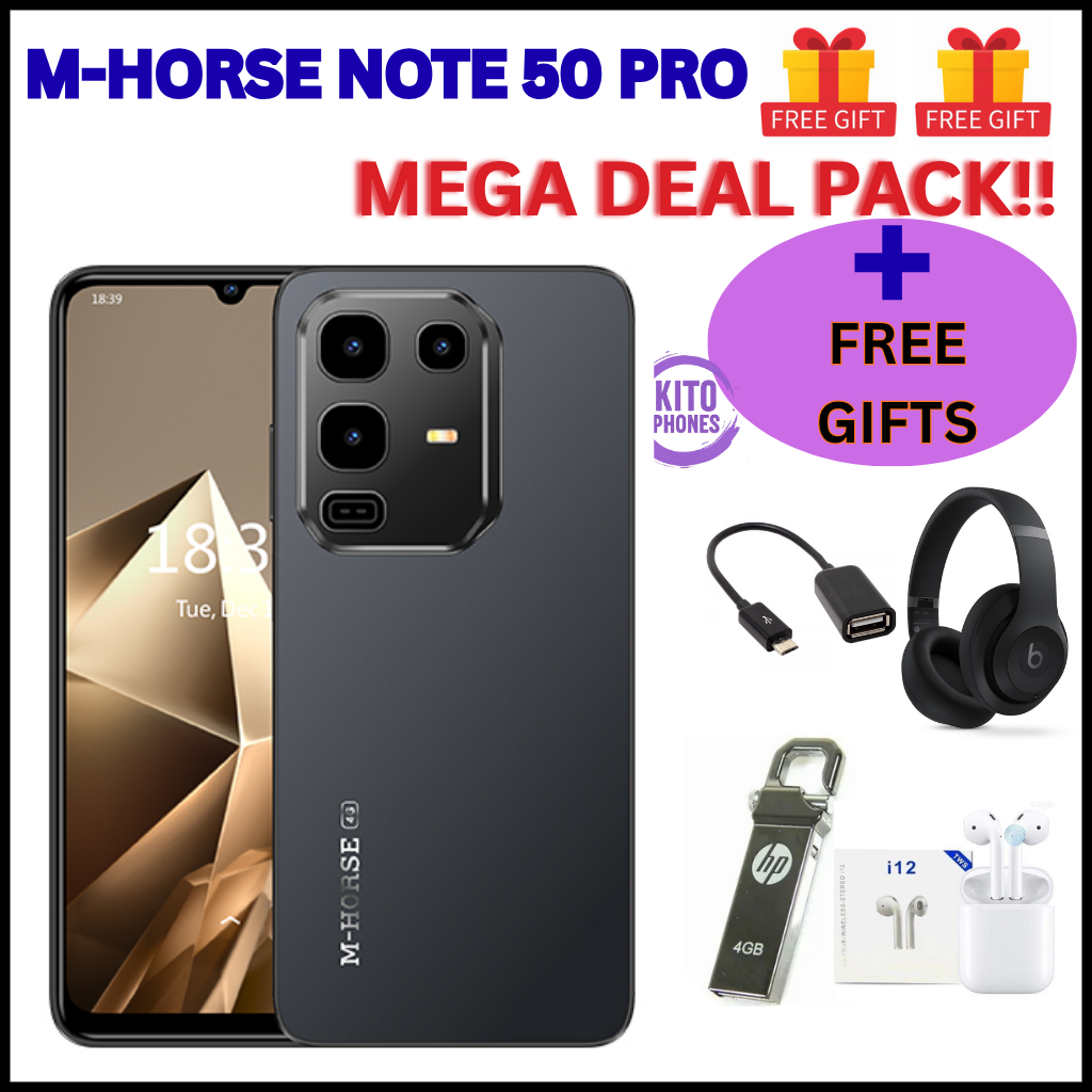 [BRAND NEW] [NEW ARRIVAL] M-HORSE NOTE 50 PRO 128GB ROM+8GB(4+4GB EXTENDED) RAM 5000mAh 16MP SELFIE+32MP REAR CAMERA SCREEN 6.9’’ HD INCELL WATER DROP SCREEN SIDE FINGERPRINT SMART PHONE +FREE GIFTS
