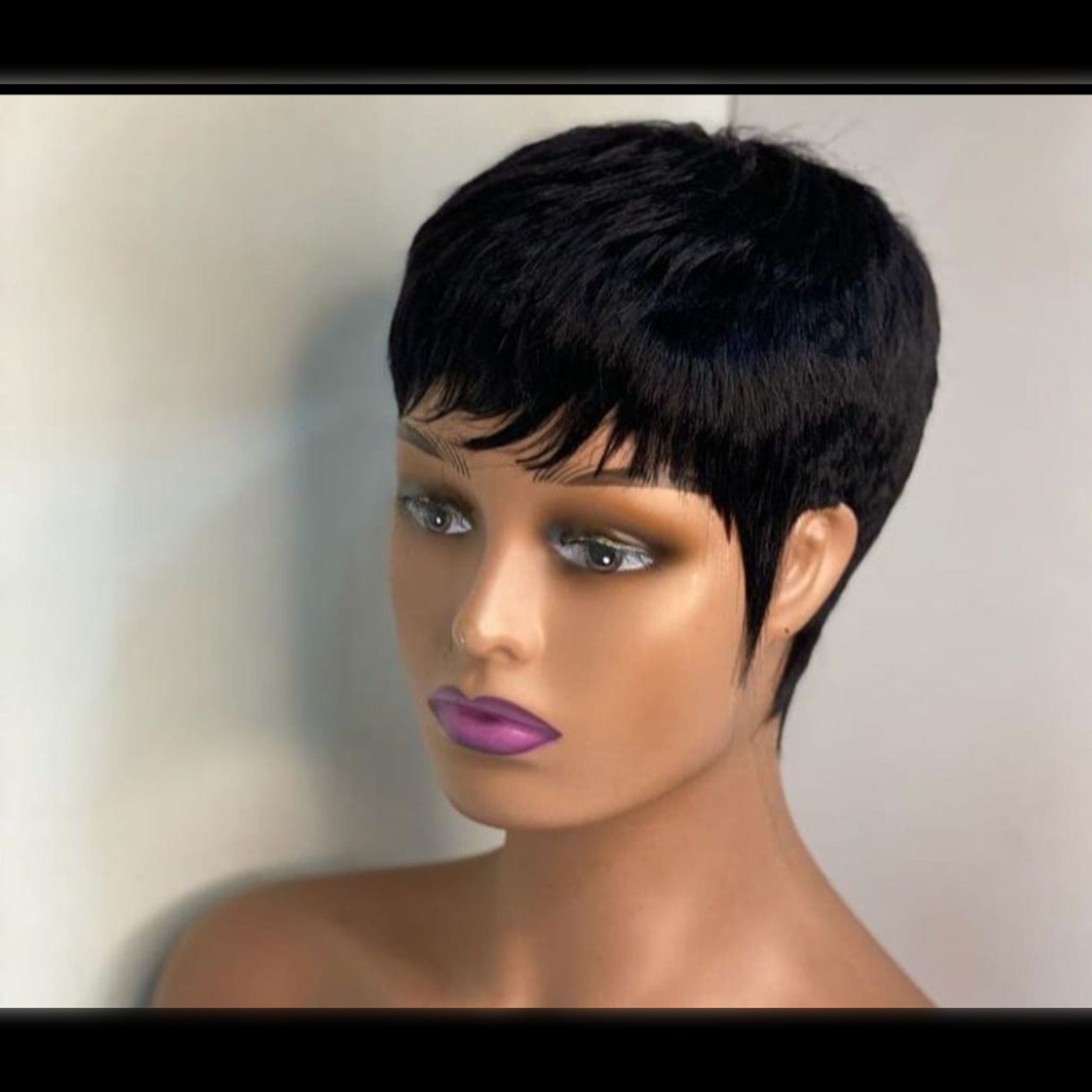 Chinese pixie human bob wig