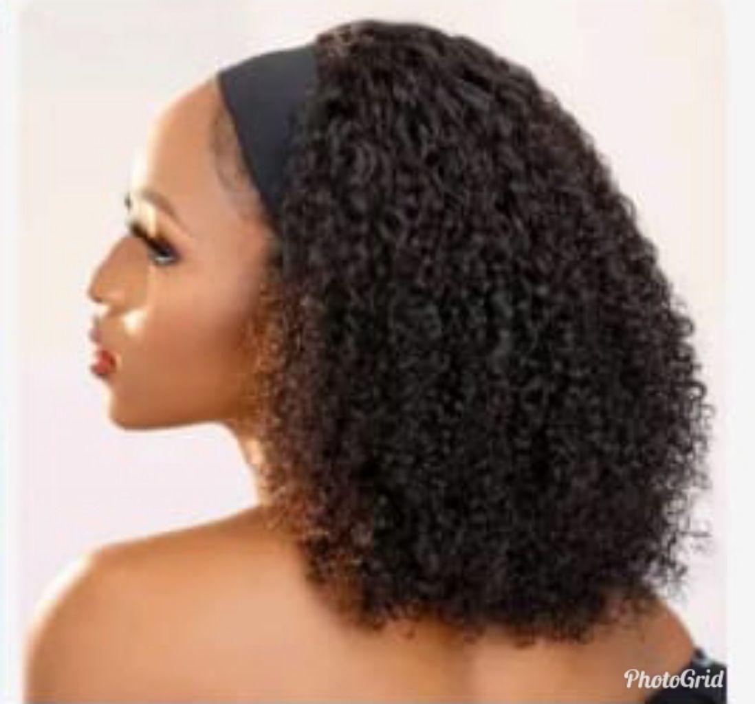 Curly headband wig