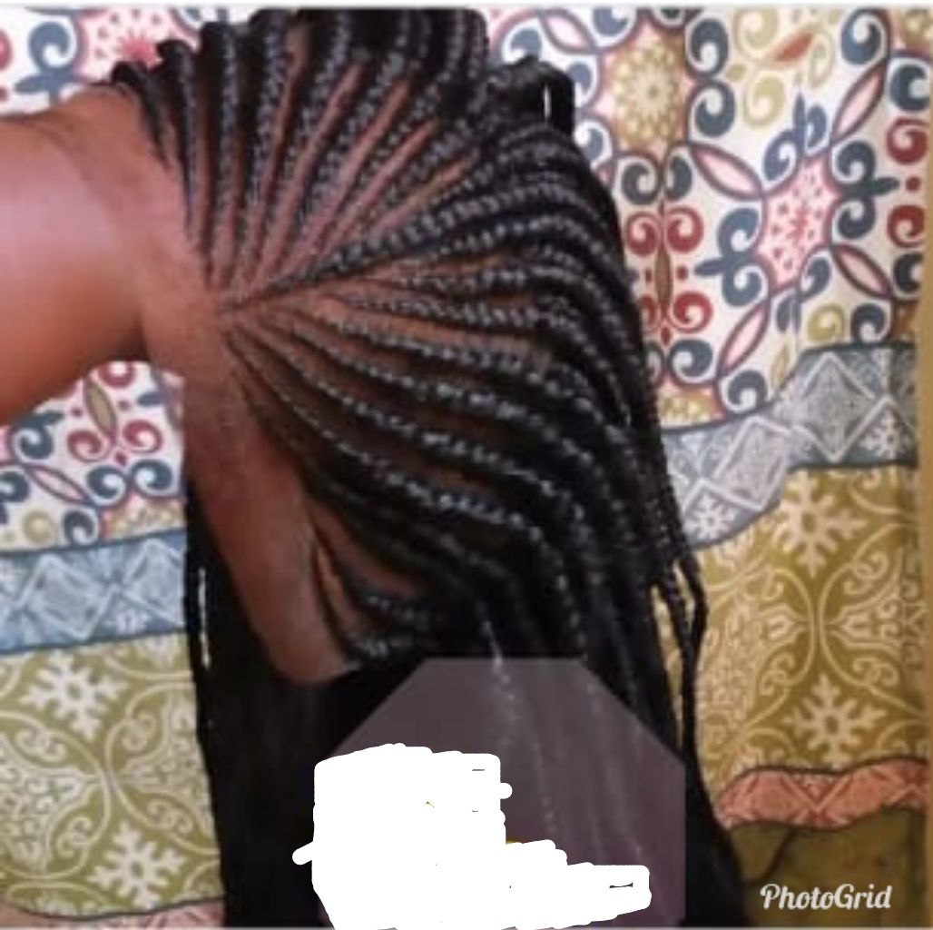 Frontal lines braided wig