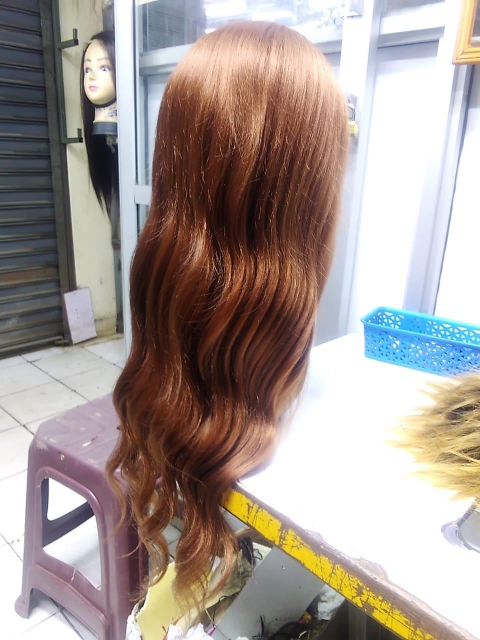 Closure Semi human hair wig