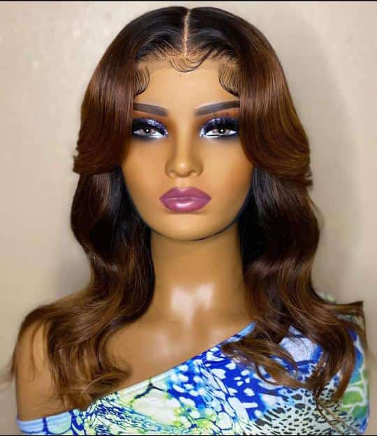 Deep frontal Semi human body wave wig