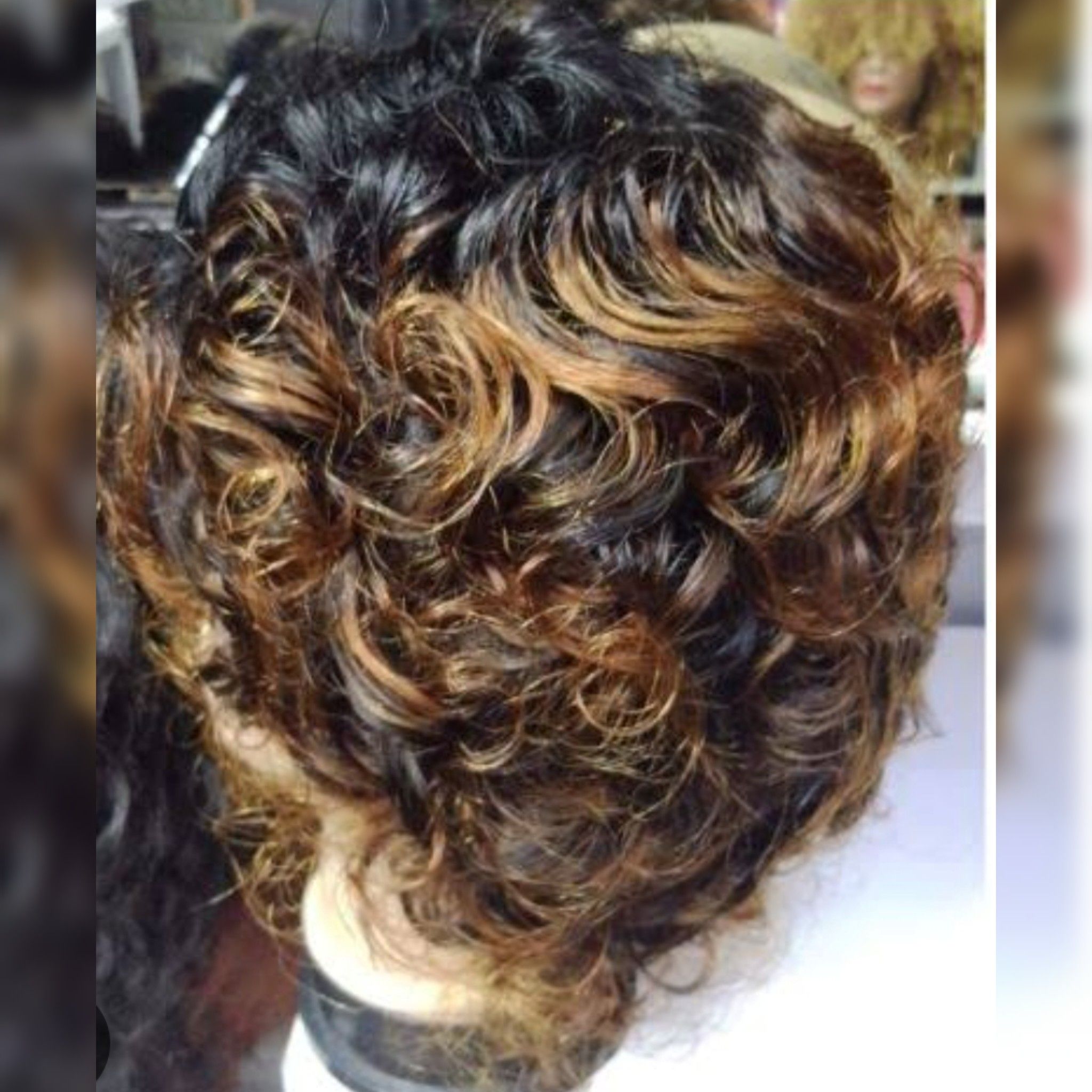 Closure human hair wig