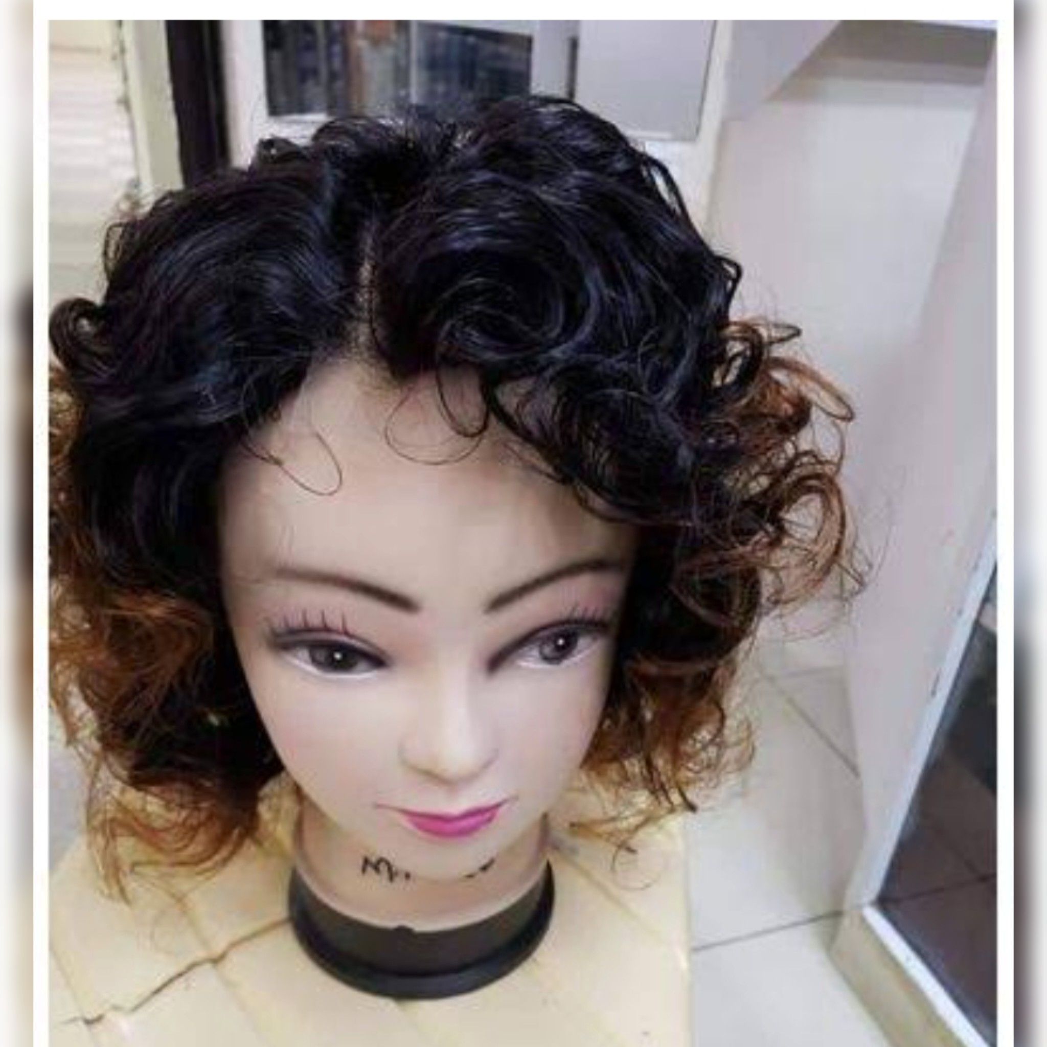 Closure human hair wig