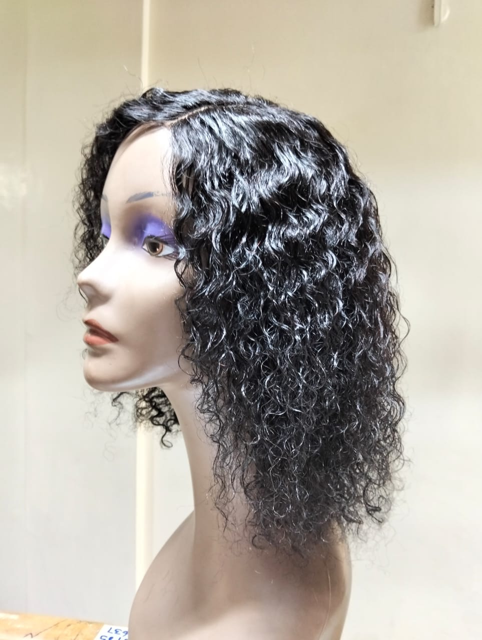 Water curl human hair wig
