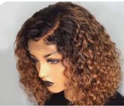 Water curl human hair wig