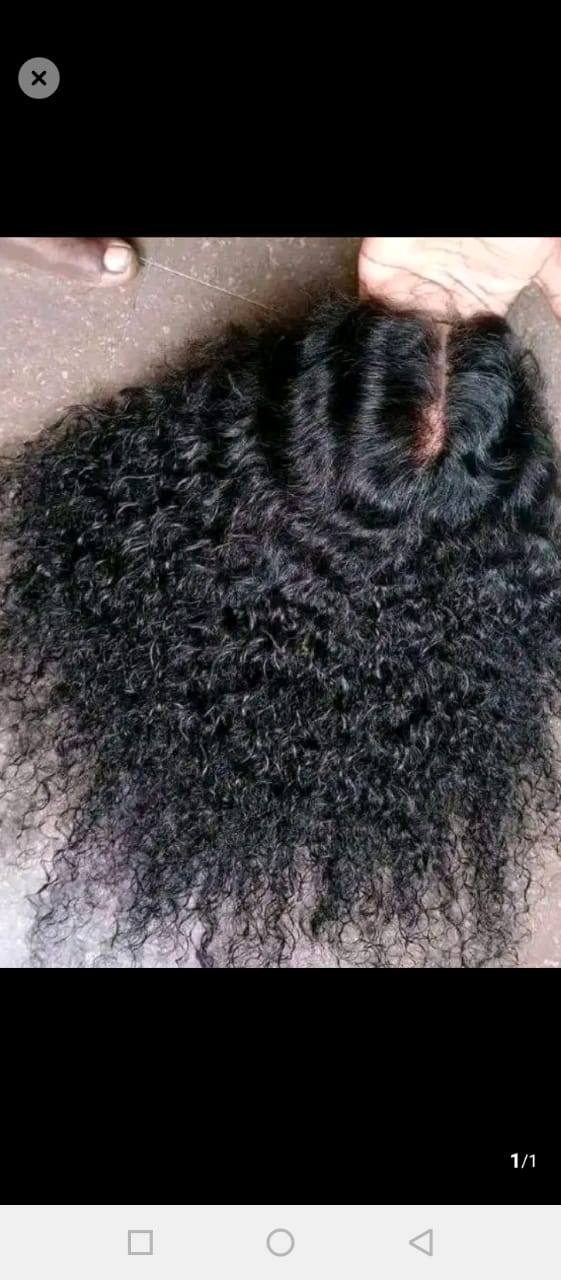 Water curl human hair wig