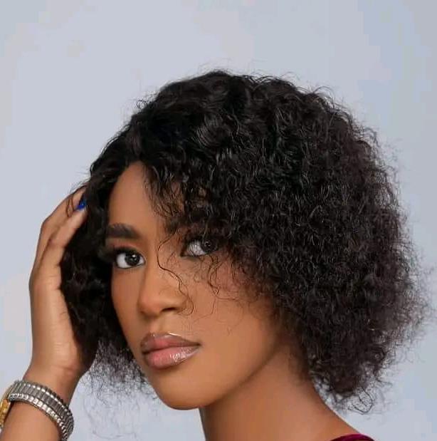 Water curl human wig