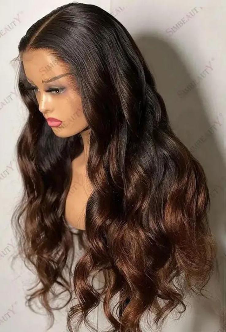 Body wave semi human Closure wig