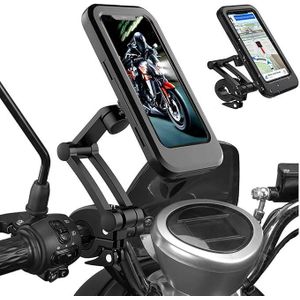 Waterproof Bike Phone Mount, Touch-Screen Bicycle Phone Holder, Universal Waterproof Cell Phone Bag 360°Rotatable Motorcycle Scooter ATV MTB Phone Mount Holder for 4.7-6.8" Smartphones