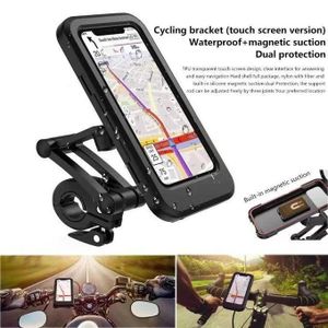 Waterproof Bike Phone Mount, Touch-Screen Bicycle Phone Holder, Universal Waterproof Cell Phone Bag 360°Rotatable Motorcycle Scooter ATV MTB Phone Mount Holder for 4.7-6.8" Smartphones