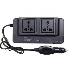 Car inverter Dc to Ac. 2 Ac outlets 4 usb ports charger adaptor 200w power inverter Dc 12v to 220V