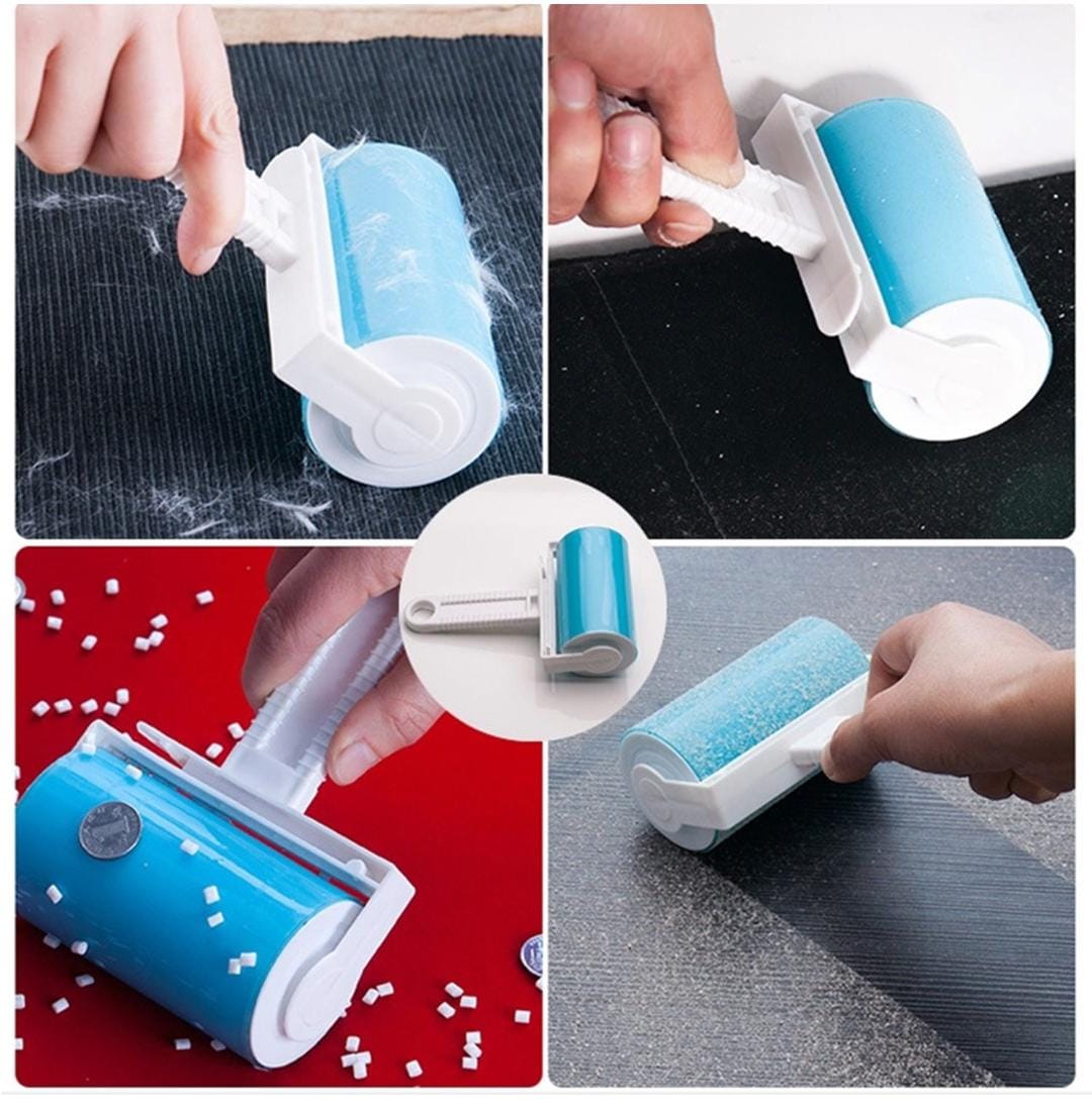 Reusable washable Manual lint removing roller sticky wheel cleaner