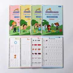 4pcs Children Magic practice copybook for kids - Comes with pen and pen refills.