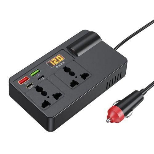 Portable 200W car power Inverter dc to ac 12v to 110V -220V to charge laptop, phones and other electronics