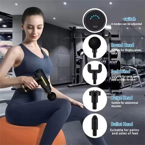 Portable Wireless Muscle Massage Gun Compact Fascial Gun Silent Muscle Relaxation Vibration Massage Fitness Device