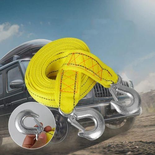 4M Car Tow Cable Heavy Duty 3 Ton Trailer Rope Towing Pull Rope Hooks Van Road Recovery Car Accessories