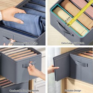 9 Grid Jeans Wardrobe Organizer. Colour : Grey Material : Oxford