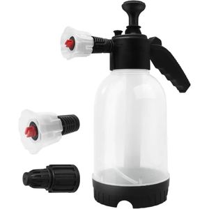 2L Hand Held Foam Pressure Sprayer With 2 Types Of Nozzles - Hand Pneumatic Foam Cannon Snow Foam Car Wash Spray Bottle