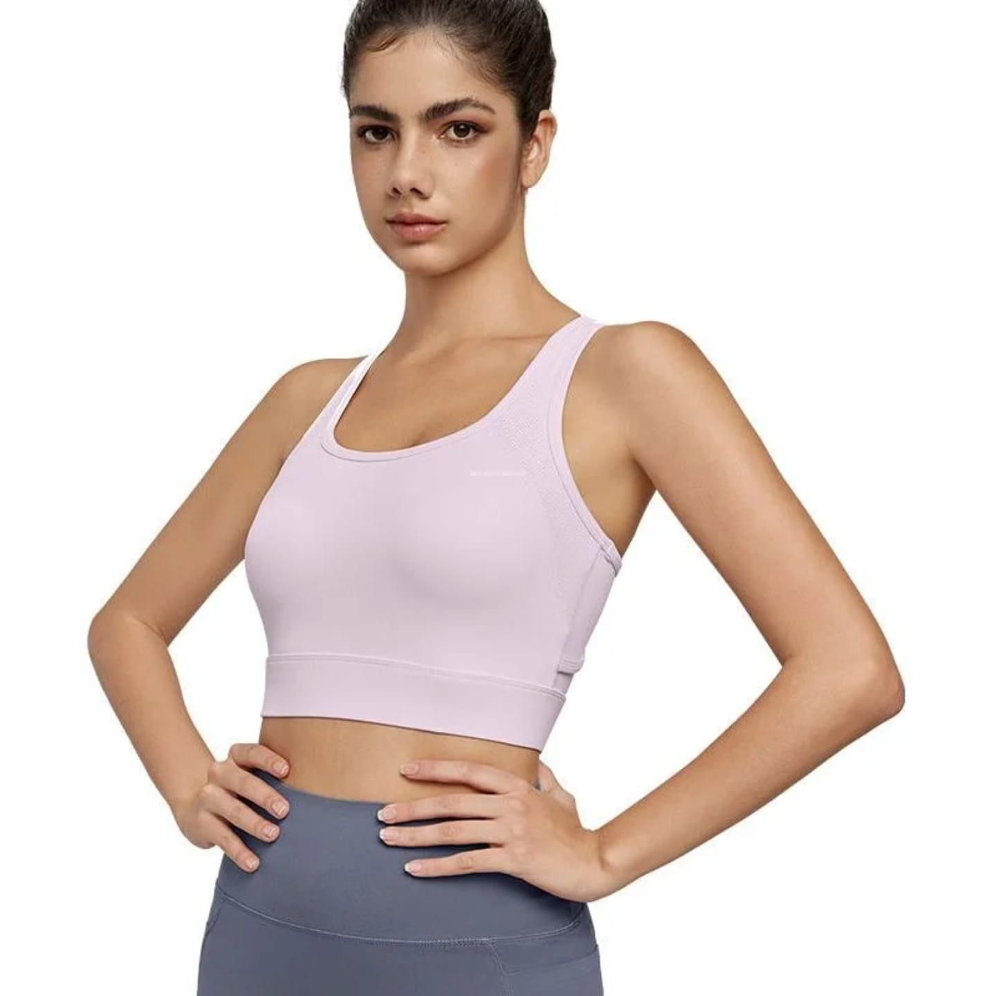 Women’s Scoop-Neck Sports Bra and – Seamless Fit, Wide Underband Support, Ideal for Fitness and Casual Wear