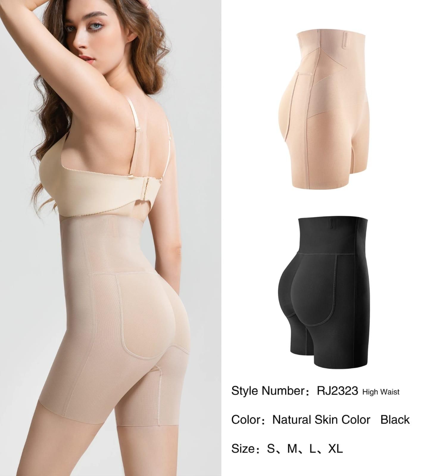 Women’s High-Waist Padded Butt Lifter Shapewear with Tummy Control