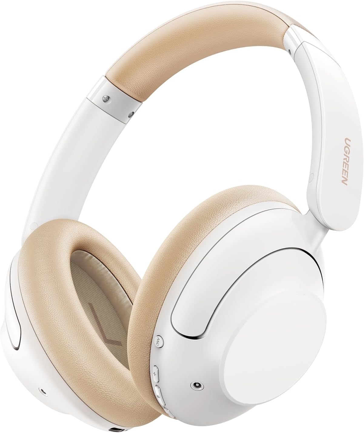 Ugreen HiTune Max5 Hybrid Active Noise Cancelling Headphones with LDAC - White