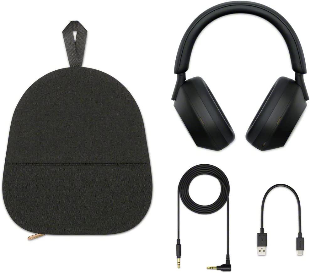 Sony WH-1000XM5 Premium Noise Canceling Headphones, Auto NC Optimizer, 30-Hour Battery(Black) - Black (1 Year warranty)