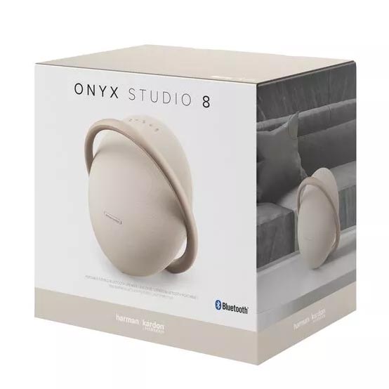 Harman Kardon Onyx Studio 8 – Portable Stereo Bluetooth Speaker – Gold - 1 Year Warranty