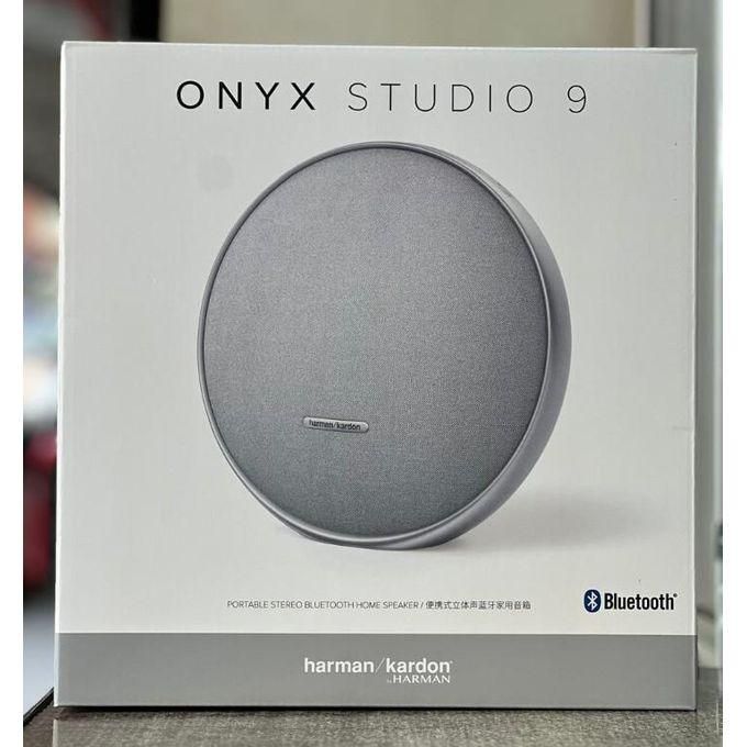Harman Kardon Onyx Studio 9 - Portable Stereo Bluetooth Home Speaker with Built-in Battery and USB Charging, self-Tuning, and Multi-Speaker Connection by Auracast - Grey 1 Year Warranty