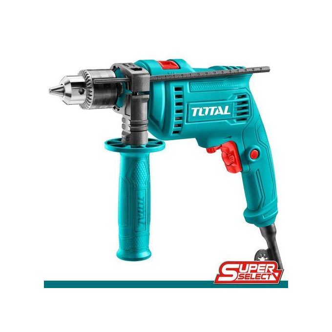 TOTAL 680W ELECTRIC Corded IMPACT Hammer DRILL, 13MM CHUCK with variable speed, concrete and wood drill