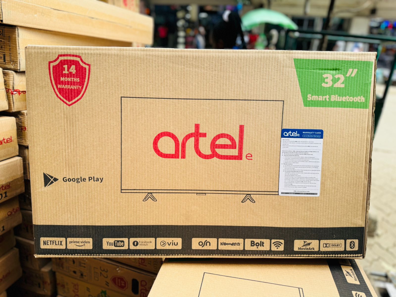 Artel 32" Bluetooth Enabled Frameless Smart Android TV Netflix Youtube Inbuilt Decoder App Store + free mount +cable