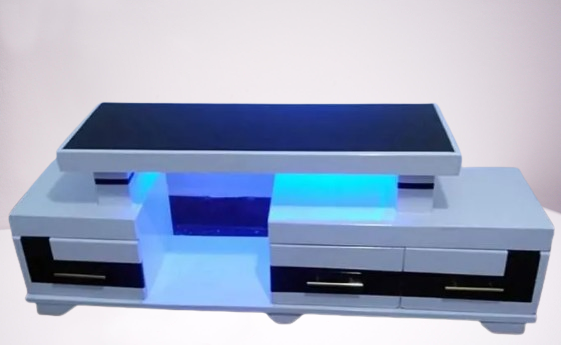 Luxury Modern 4ft TV Stand with LED Lights – Stylish Design for a Modern Living Room