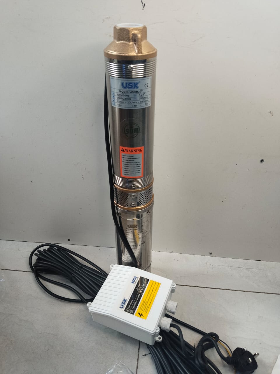 Italian Deep Well Electric Submersible Water PUMP 0.5HP Borehole Water Pump 100% Copper 0.5HP 49M Deep Head