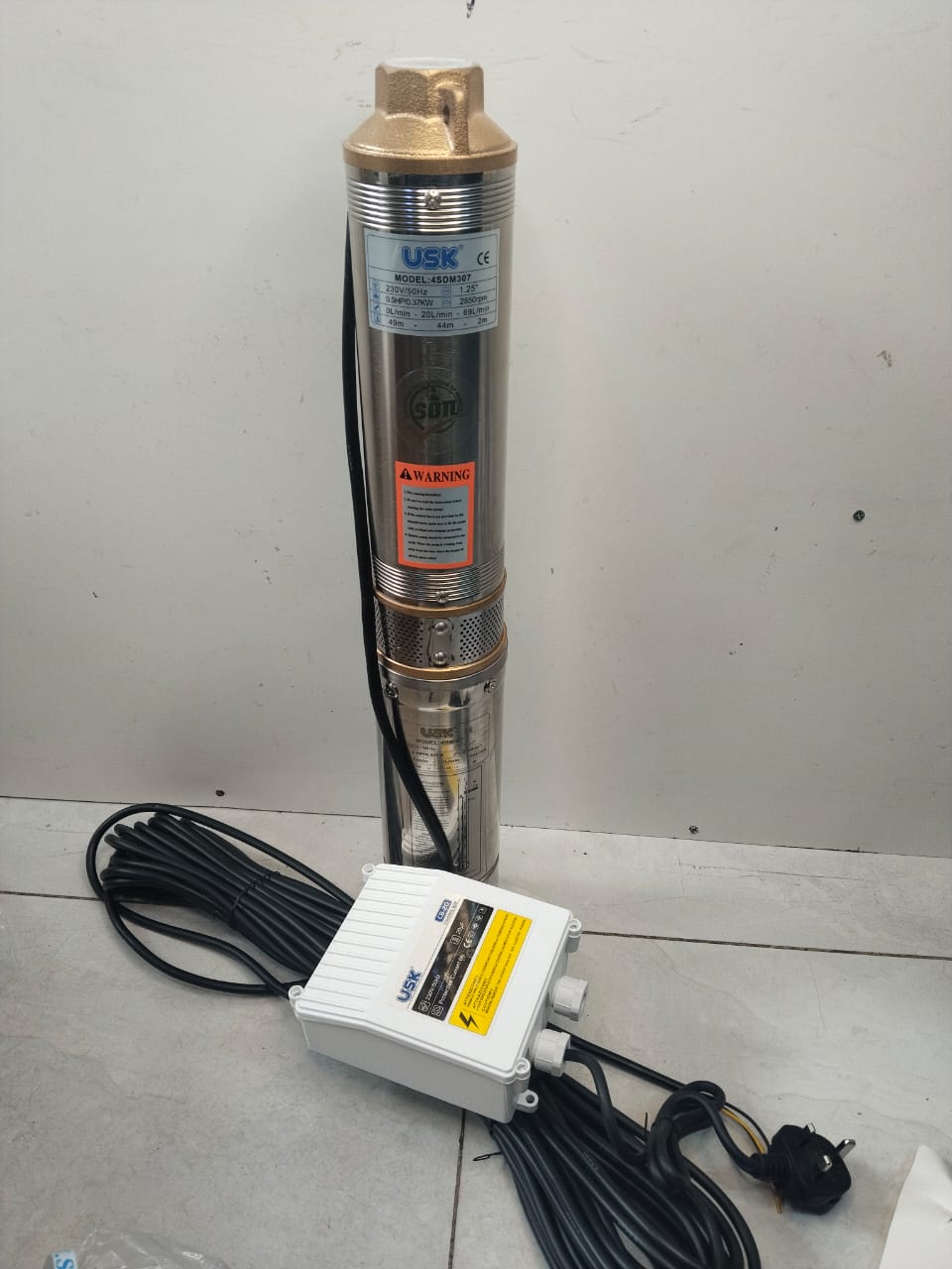 Italian Deep Well Electric Submersible Water PUMP 0.5HP Borehole Water Pump 100% Copper 0.5HP 49M Deep Head