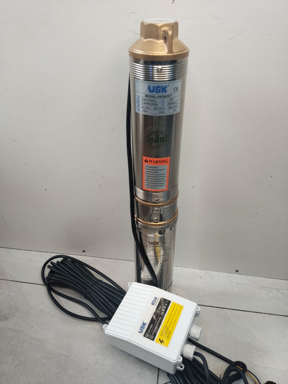 Italian Deep Well Electric Submersible Water PUMP 0.5HP Borehole Water Pump 100% Copper 0.5HP 49M Deep Head
