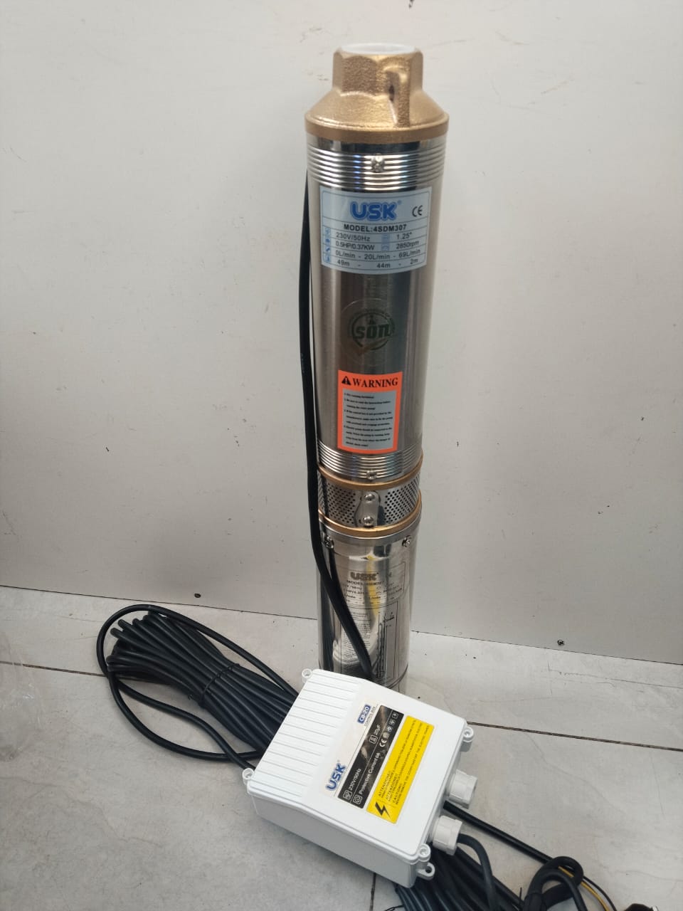 Italian Deep Well Electric Submersible Water PUMP 0.5HP Borehole Water Pump 100% Copper 0.5HP 49M Deep Head