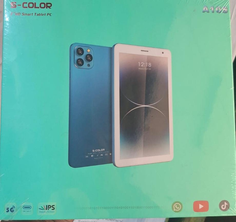 S-COLOR  A10S 7"HD Smart Tablet PC 5G Network with Sim card slot 6 GB + 128GB 8.0MP + 13.0MP Camera 5000mAh
