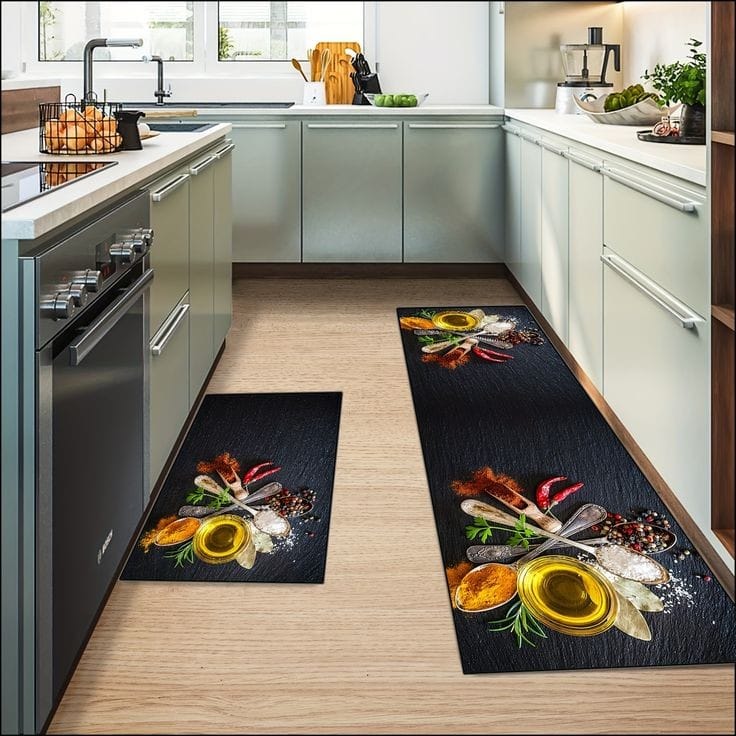 2 PC ELEGANT Kitchen mats