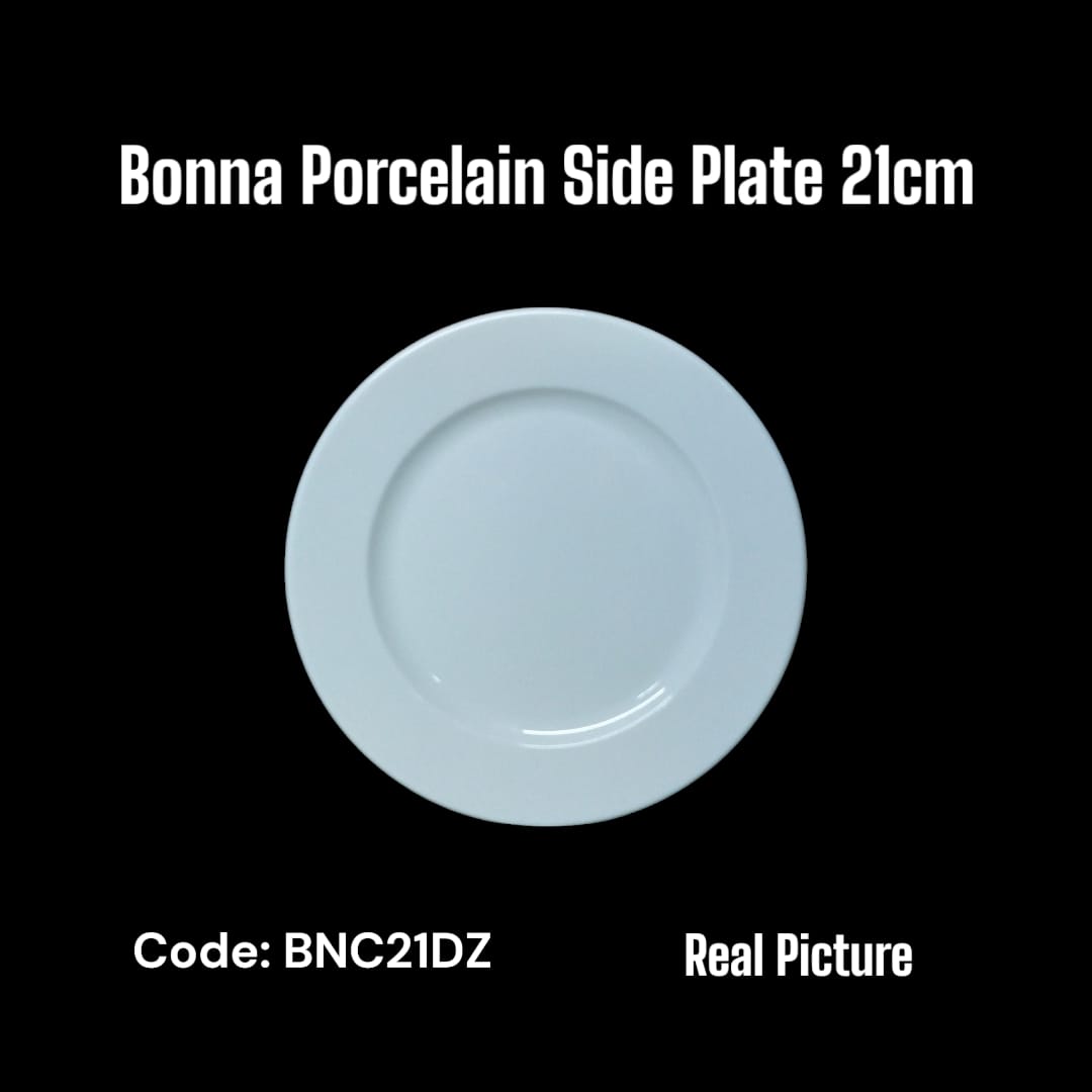2 pc high quality kitchen Bonna Porcelain Side Plate 21cm