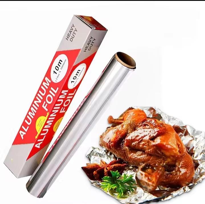 [ MAKES IT EASY AND SAVES COSTS 🤩🤩✨ !!! ] Single Size 10metres  Brand New High Quality ⏯️Barbeque baking paper/aluminium foil...For Kitchen Use and Home Use