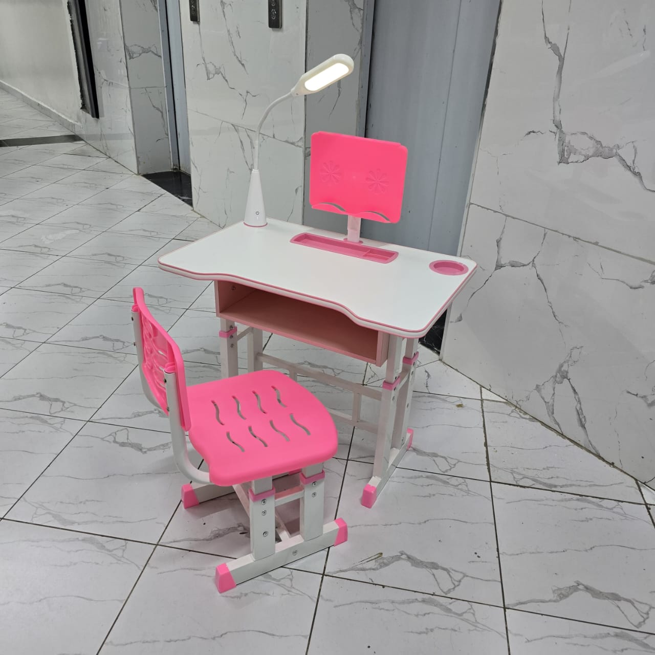[📢PRICE  DROP ALERT! SAVE BIG ON YOUR FAVES 🤑!!!] Brand Classy Very Quality Durable & Stylish Study table and chair Has a rechargeable LED lights with adjustable brightness at Affordable Price
