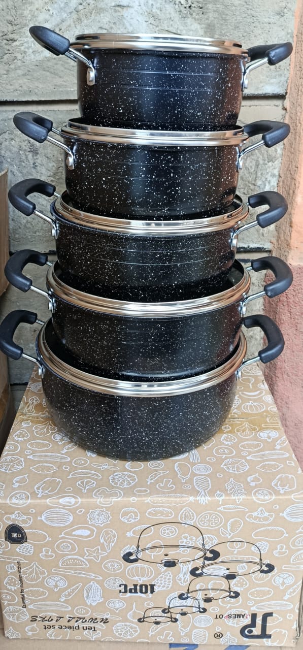[🔥SPECIAL LIMITED OFFER🔥 🥑🌽ONLY AT KILIMALL !!! ] 10 Pc Classy Brand New High Quality Stylish and Luxurious Kitchen Edenberg cookware set at Affordable Price.Desiring To Serve The Best Experience