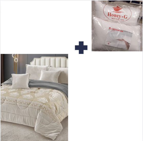 [🔥EXPERIENCE LUXURY FOR LESS 🤩🤩✨ !!! ] 5 Pc Classy Brand New High Quality Silk Duvets,1 bedsheet, 2 pillowcases & 2 comforter cases Size 6*7.Comes With a White Pair of Pillow.